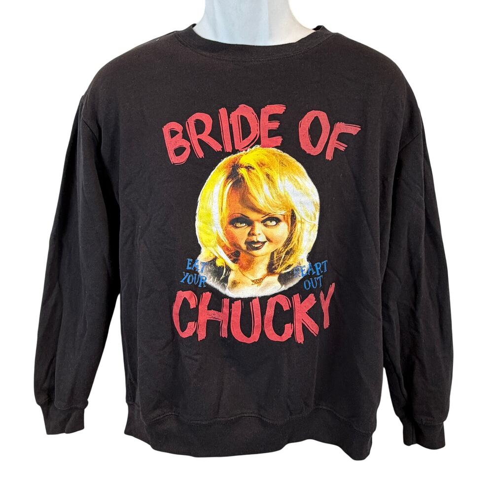 Bride of Chucky Halloween Horror Goth Sweatshirt Size Large